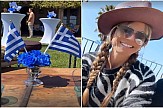 German supermodel Heidi Klum have a smashing time at a Greek party